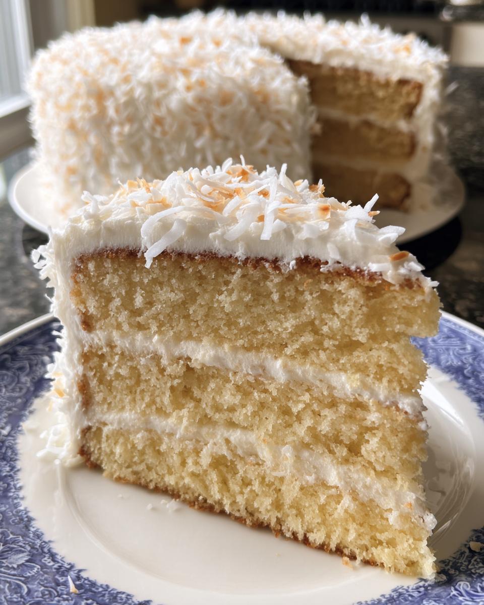 Old Fashioned Coconut Cake - detail 2