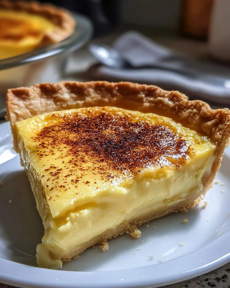 Old Fashioned Egg Custard Pie - detail 2