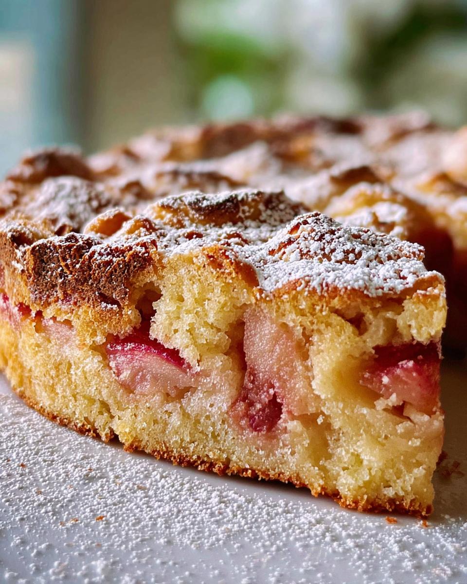 Old-Fashioned Norwegian Rhubarb Cake - detail 1