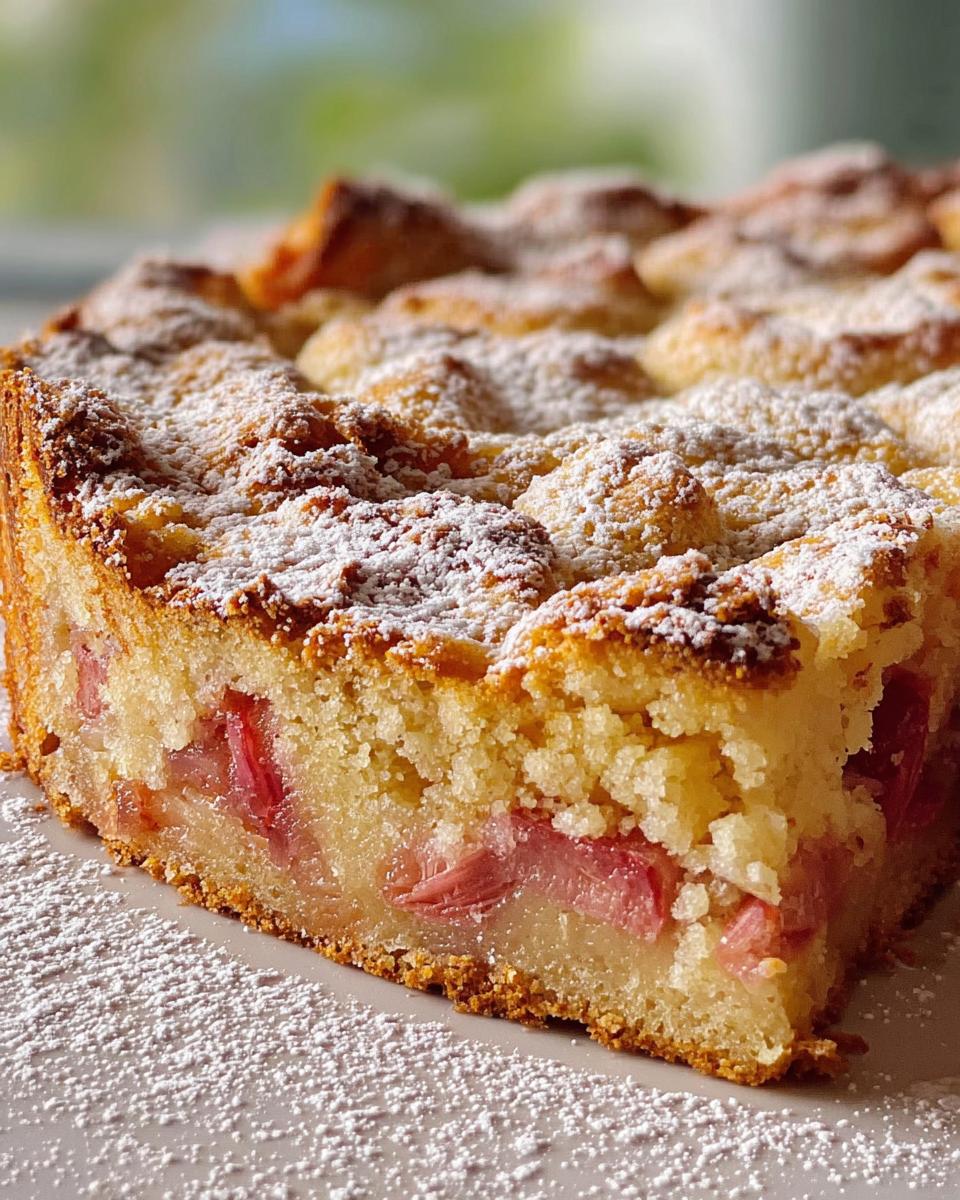Old-Fashioned Norwegian Rhubarb Cake - detail 2