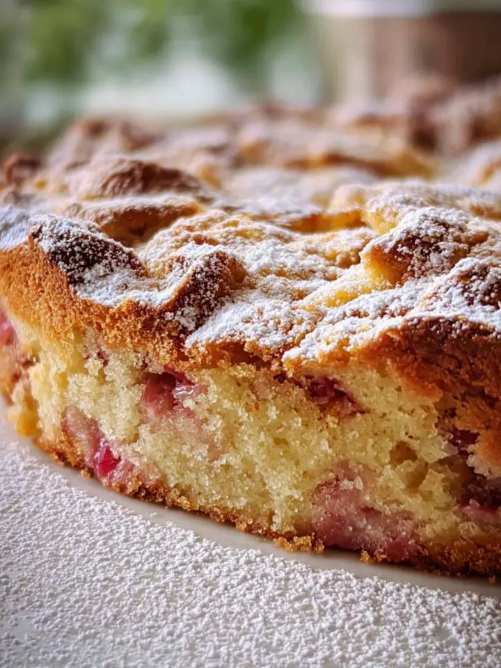 Old-Fashioned Norwegian Rhubarb Cake