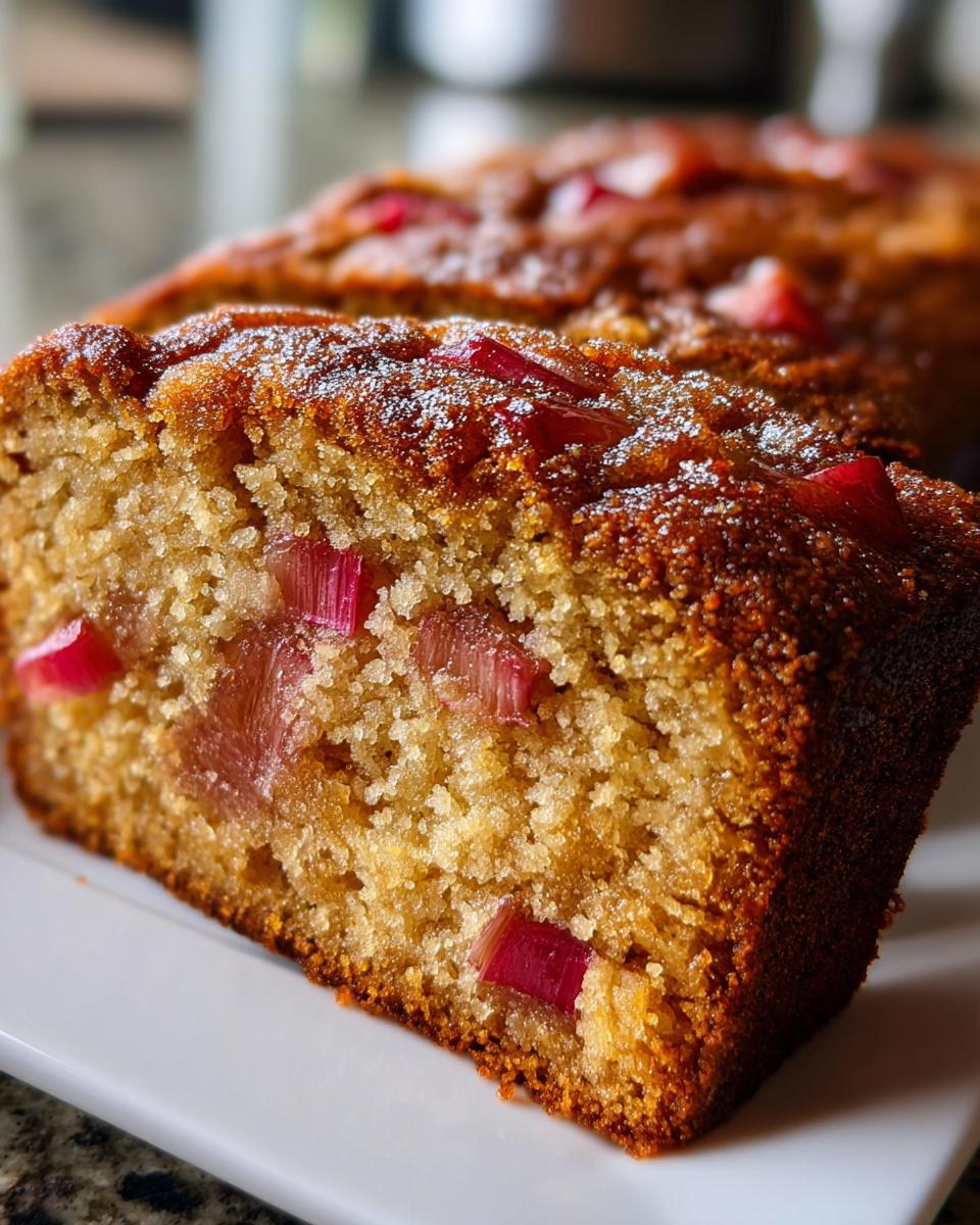 Old-Fashioned Rhubarb & Cinnamon Tea Cake - detail 1
