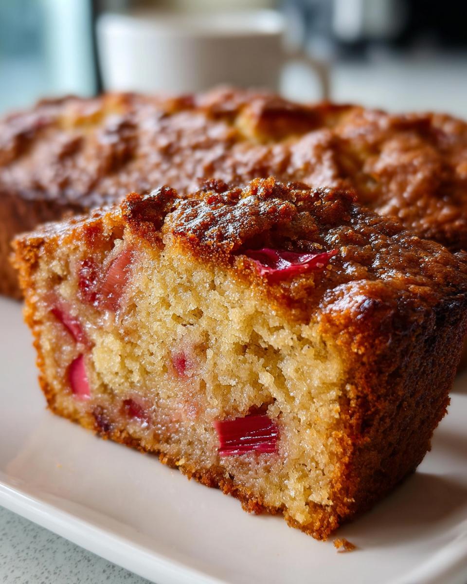 Old-Fashioned Rhubarb & Cinnamon Tea Cake - detail 2