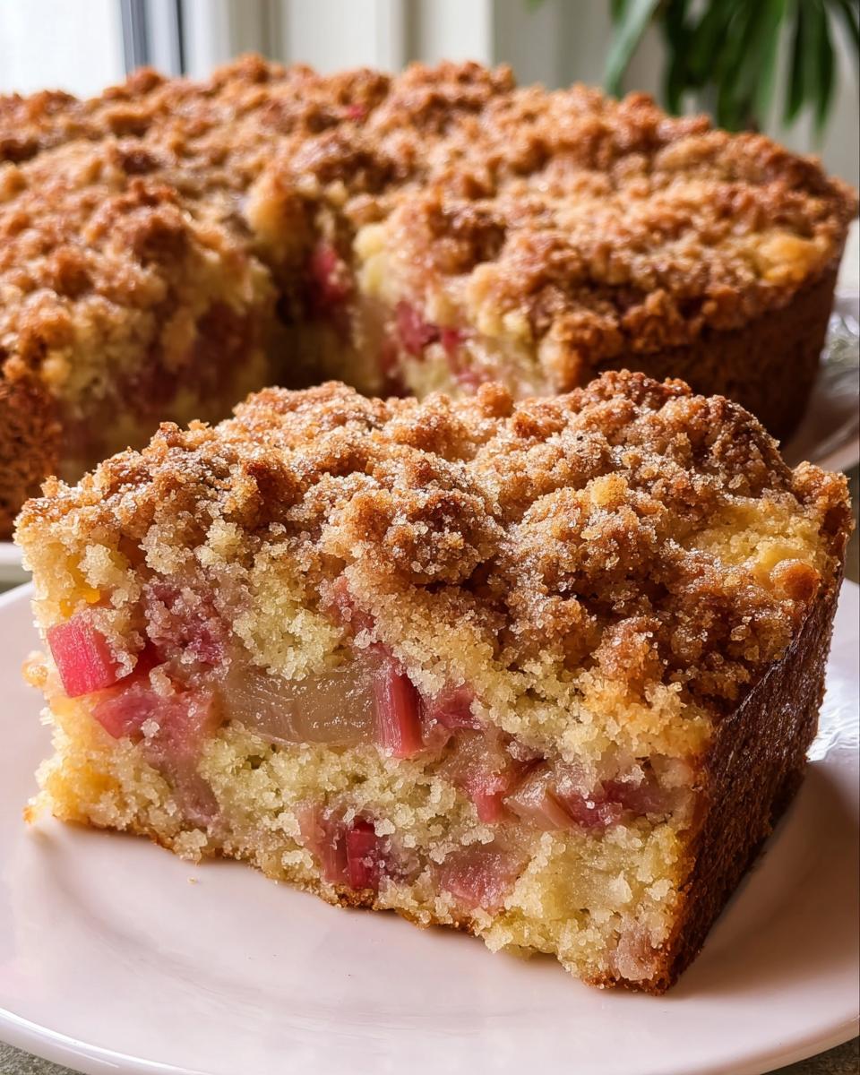 One-Bowl Rhubarb Coffee Cake - detail 1