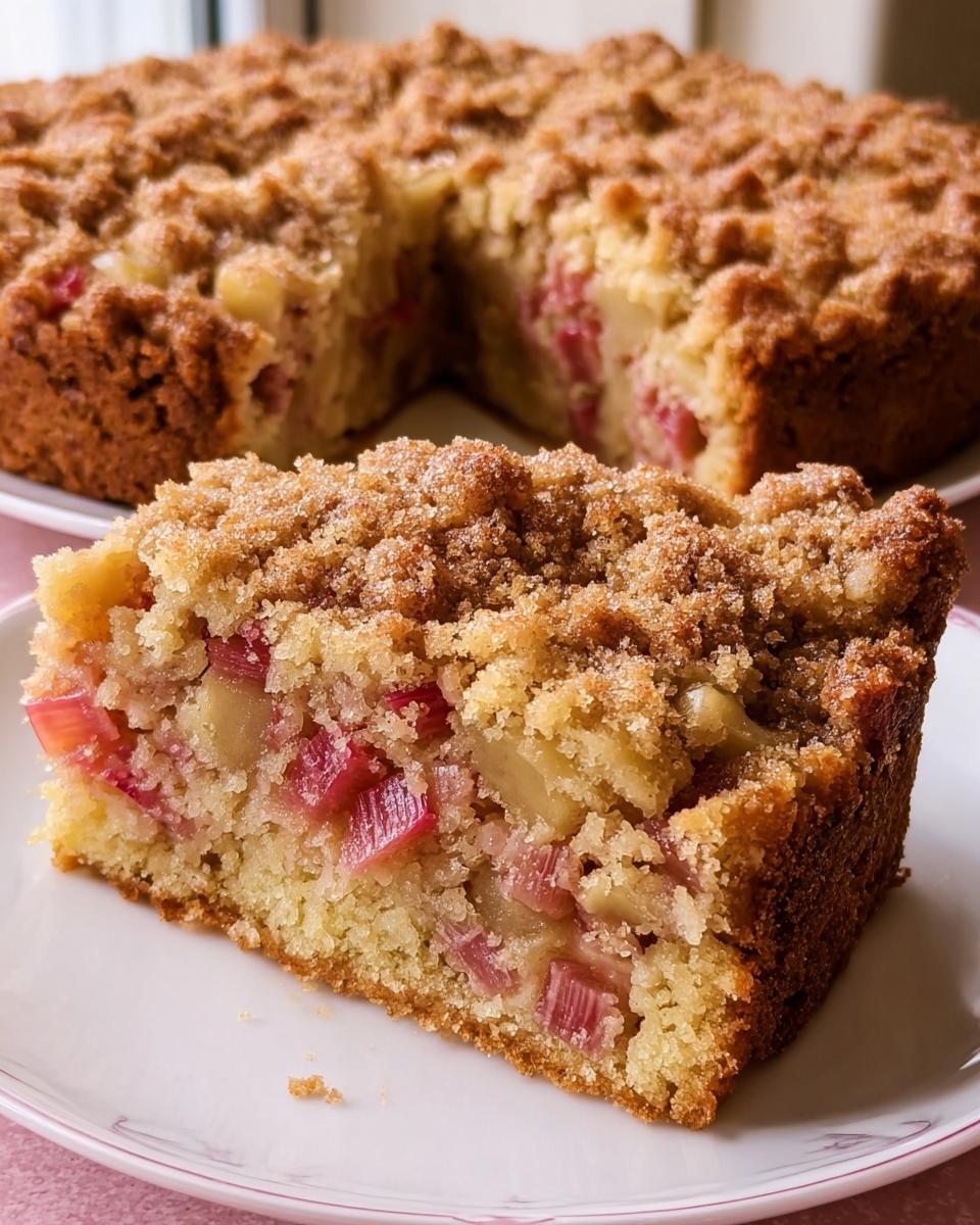 One-Bowl Rhubarb Coffee Cake - detail 2
