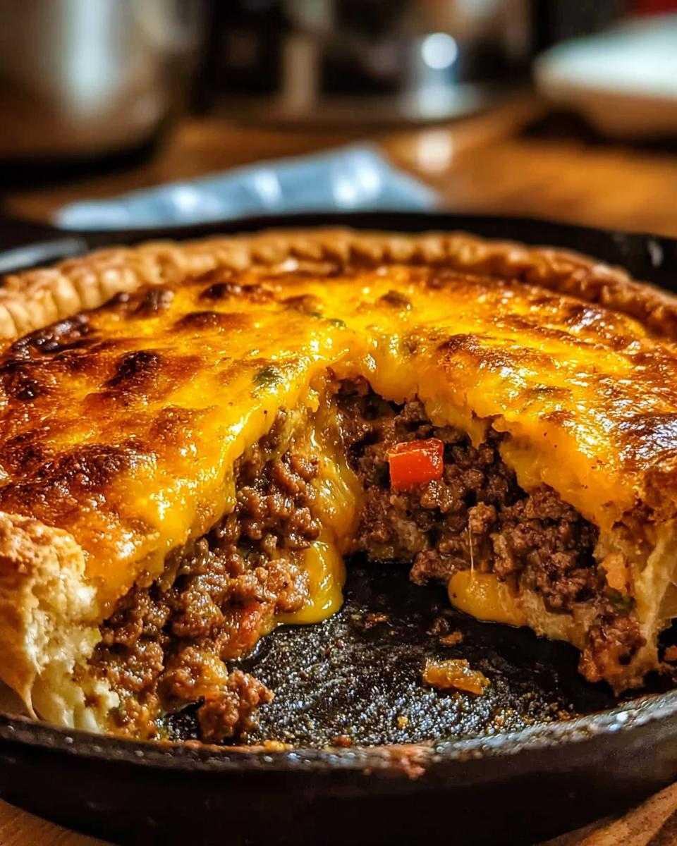 One-Pan Cheeseburger Pie Dinner - detail 1