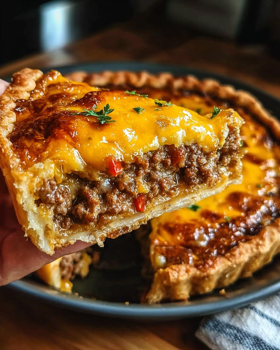 One-Pan Cheeseburger Pie Dinner - detail 2