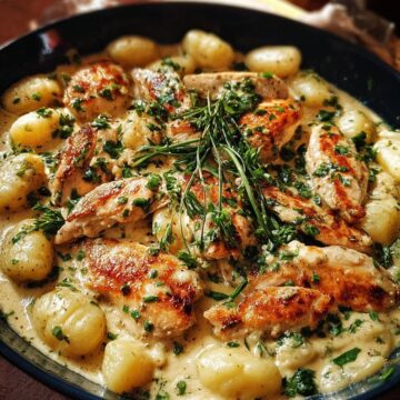 One-Pan Creamy Garlic Chicken Gnocchi
