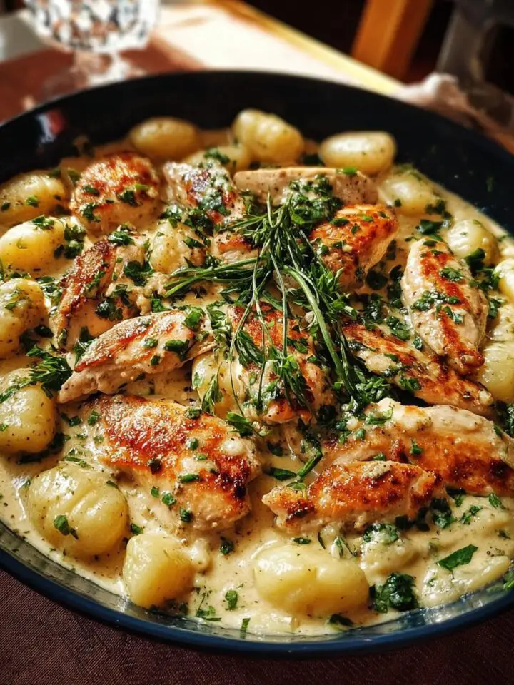 One-Pan Creamy Garlic Chicken Gnocchi