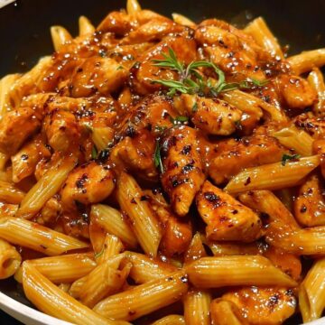 One-Pan Tangy Honey BBQ Chicken Penne