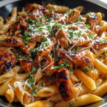 One-Pan Tangy Honey BBQ Chicken Penne