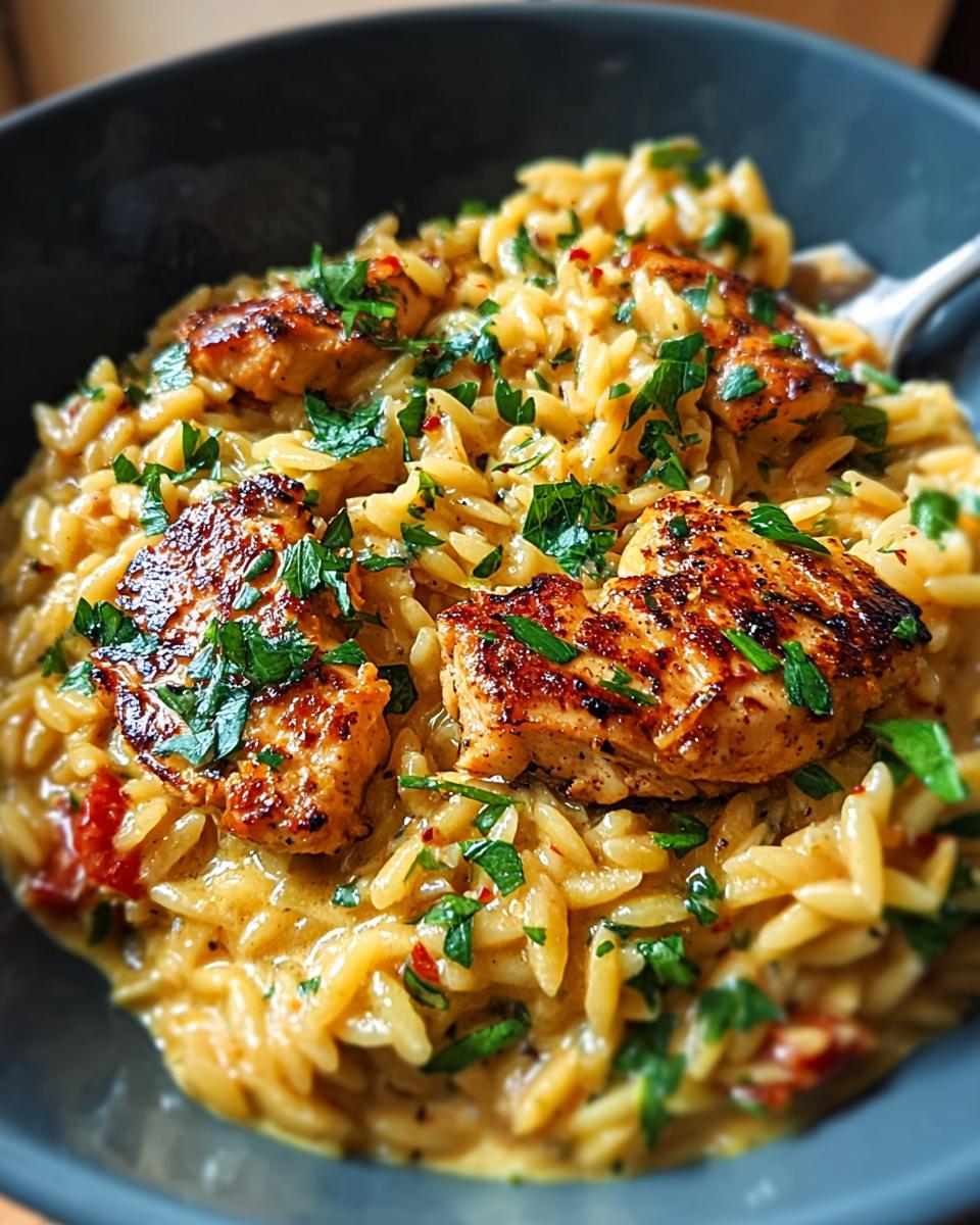 One-Pot Cajun Chicken Alfredo Orzo - detail 1