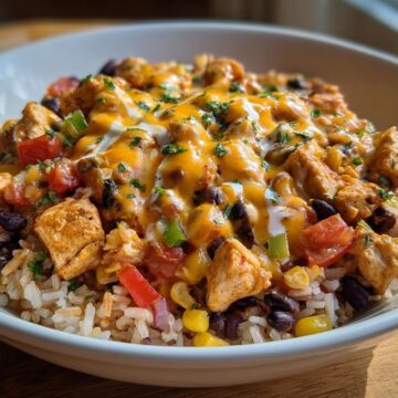 One-Pot Cheesy Southwest Chicken & Rice