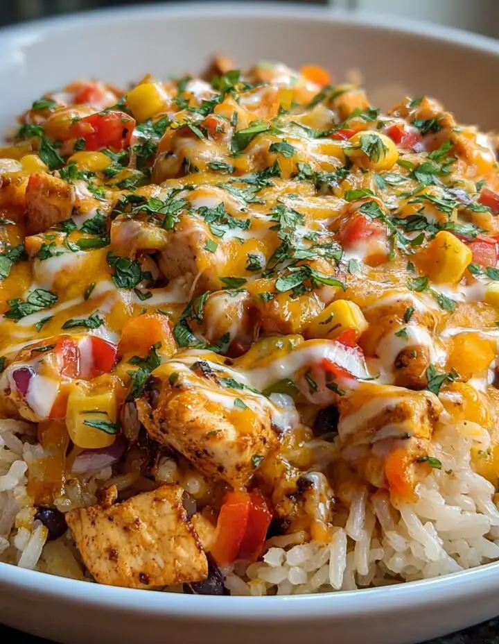 One-Pot Cheesy Southwest Chicken & Rice