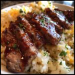 One-Skillet Creamy Honey BBQ Steak Rice