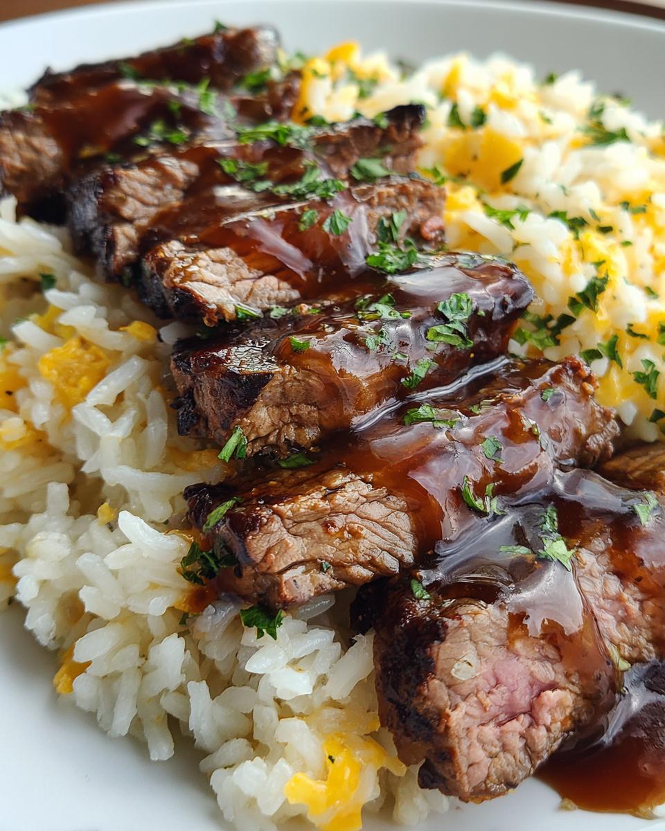 One-Skillet Creamy Honey BBQ Steak Rice - detail 3