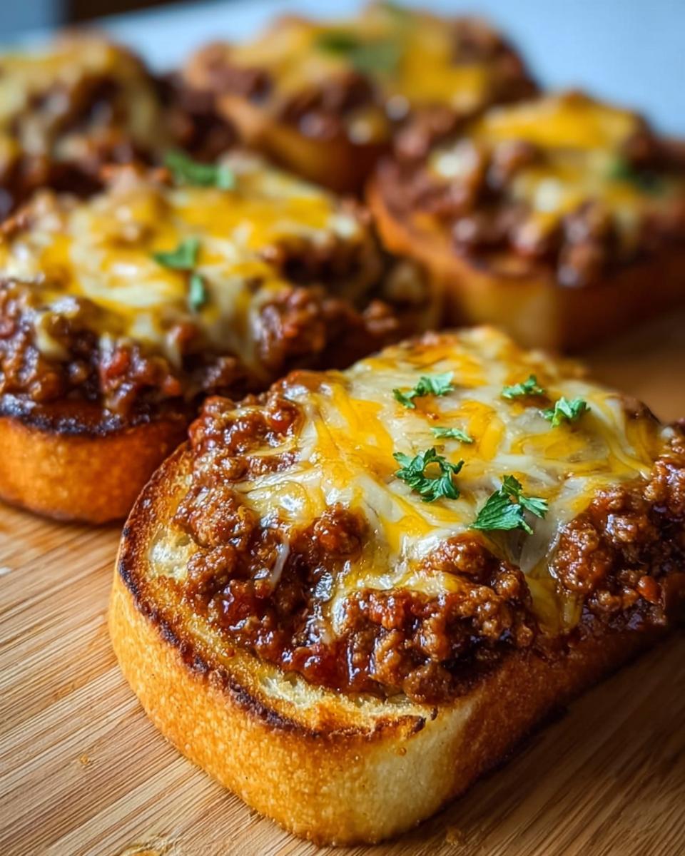 Open Face Garlic Toast Sloppy Joes - detail 1