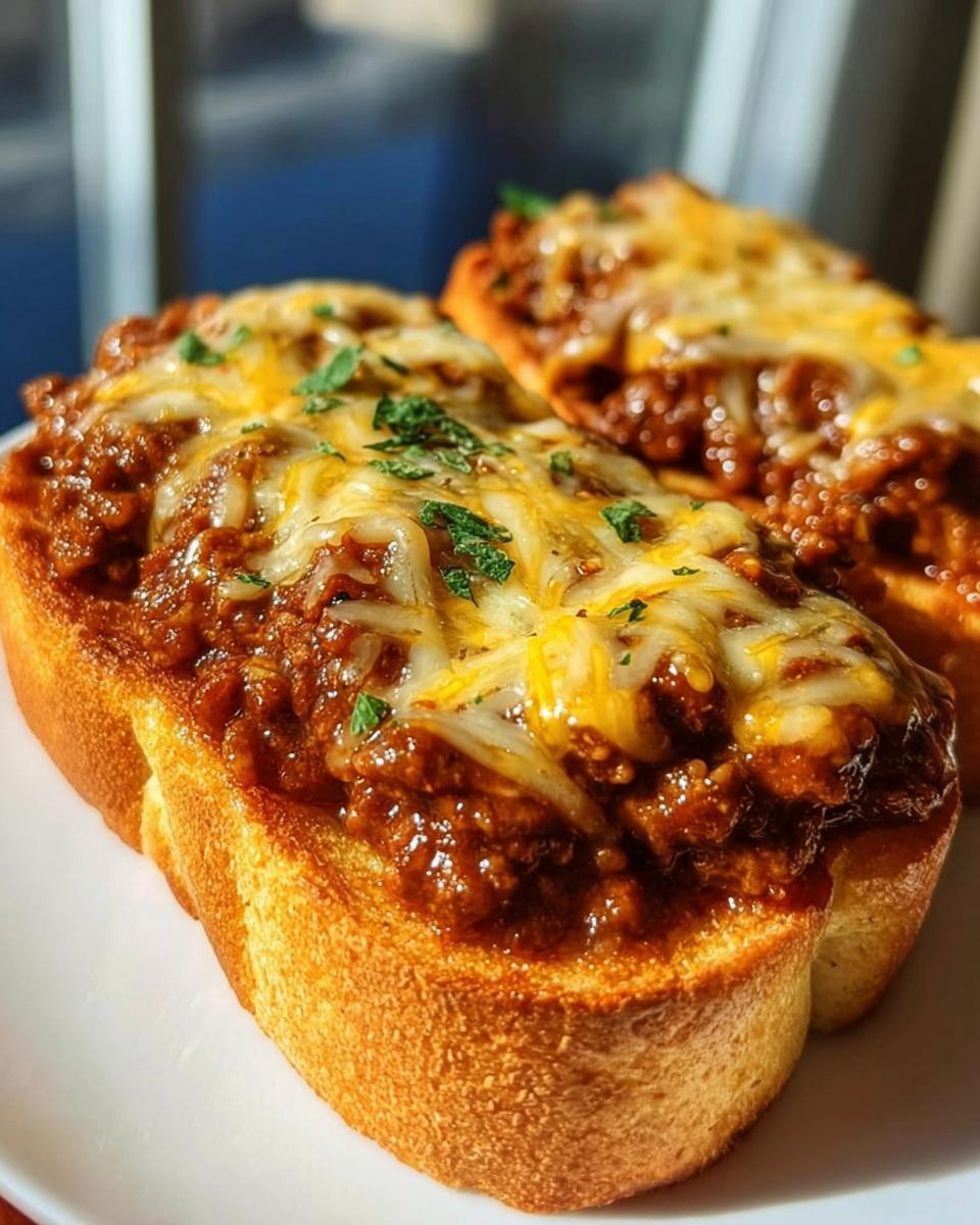 Open Face Garlic Toast Sloppy Joes - detail 2