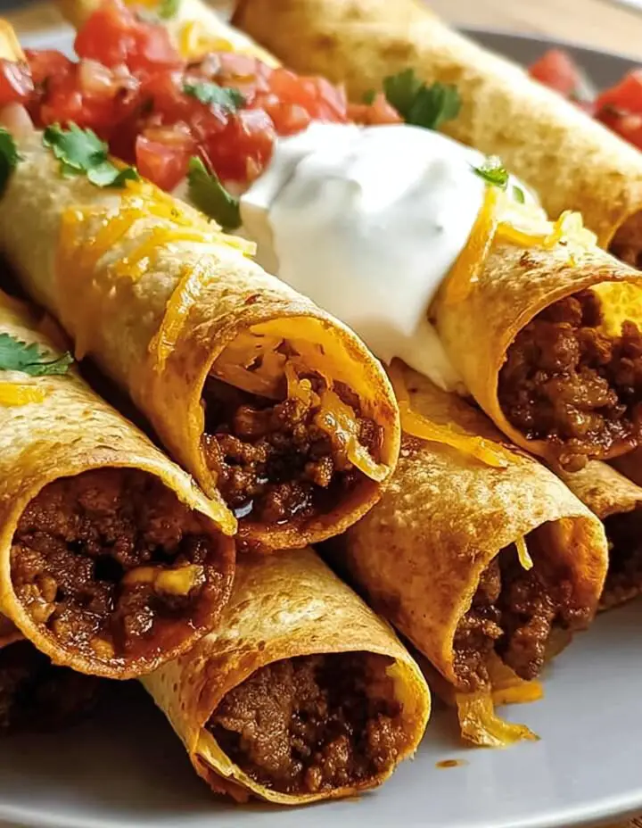 Oven-Baked Beef Taquitos