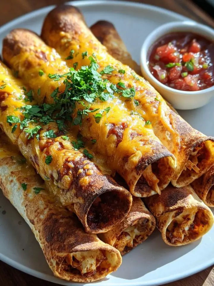 Oven-Baked Chicken Taquitos