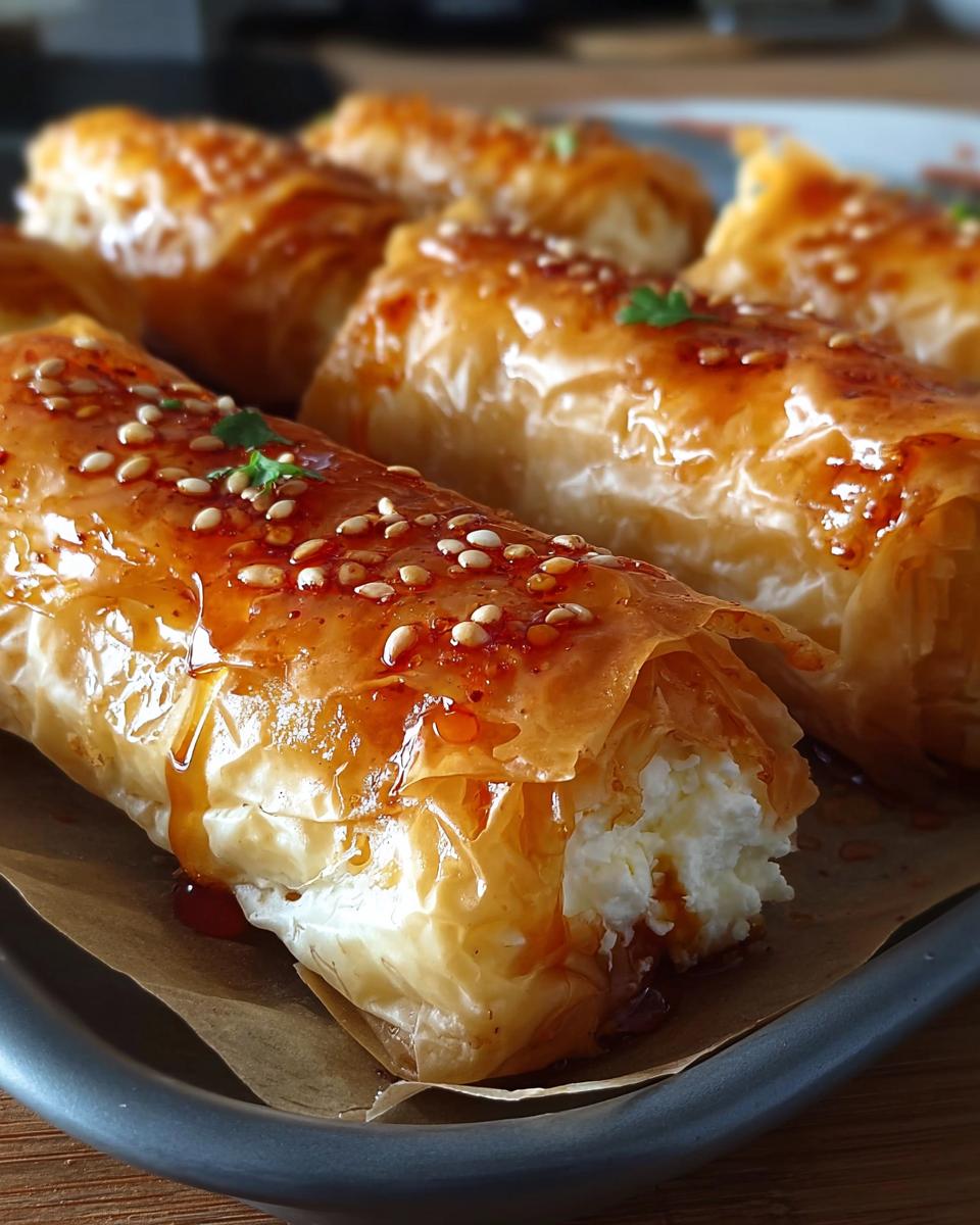 Oven-Fried Feta Rolls with Chili Honey - detail 1