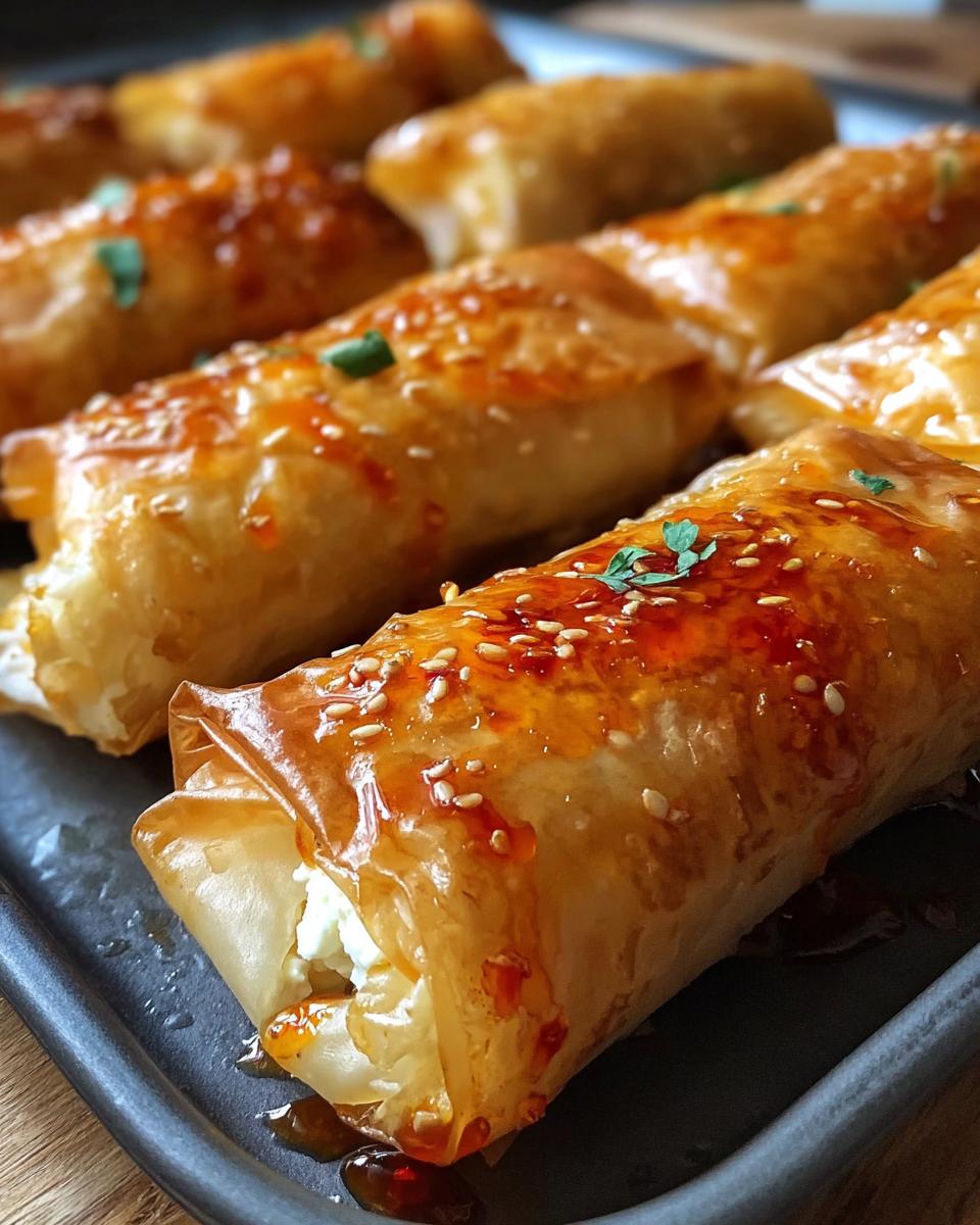 Oven-Fried Feta Rolls with Chili Honey - detail 2