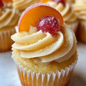 Peach Bellini Cupcakes