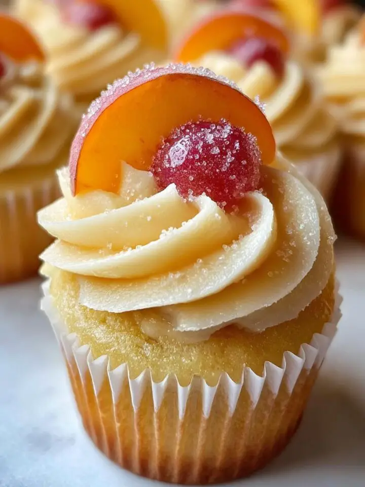Peach Bellini Cupcakes