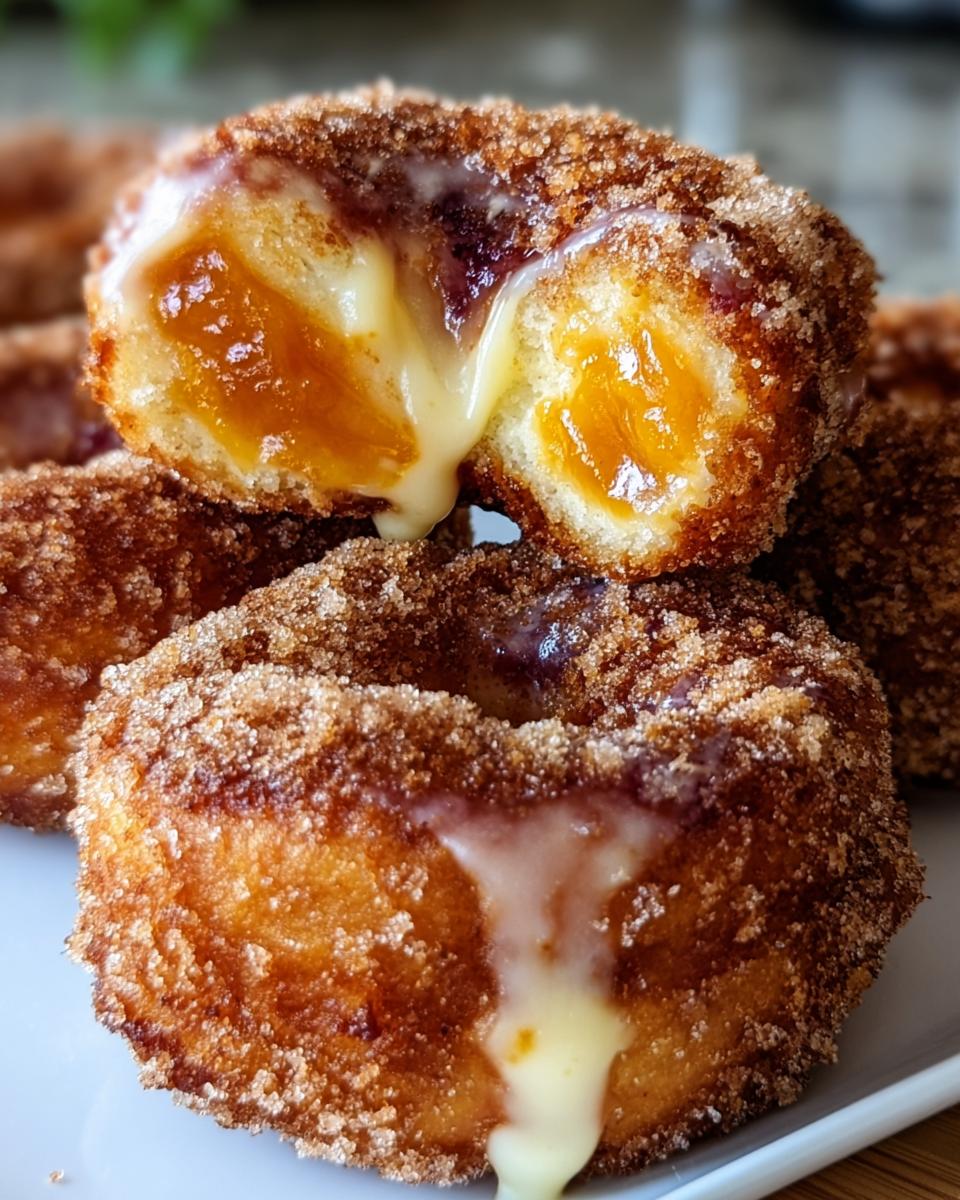Peach Cobbler Cheesecake Donnuts - detail 1