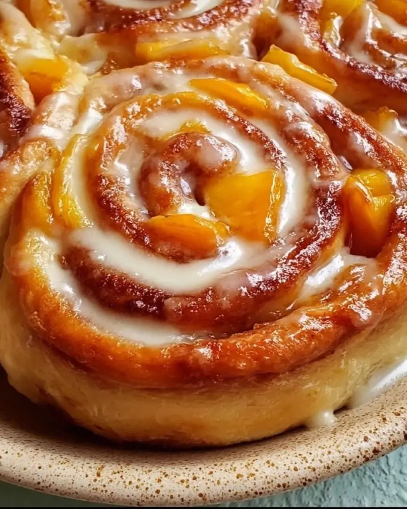 Peach Pie Cinnamon Rolls