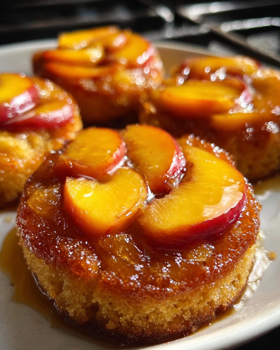 Peach Upside-Down Mini Cakes - detail 1