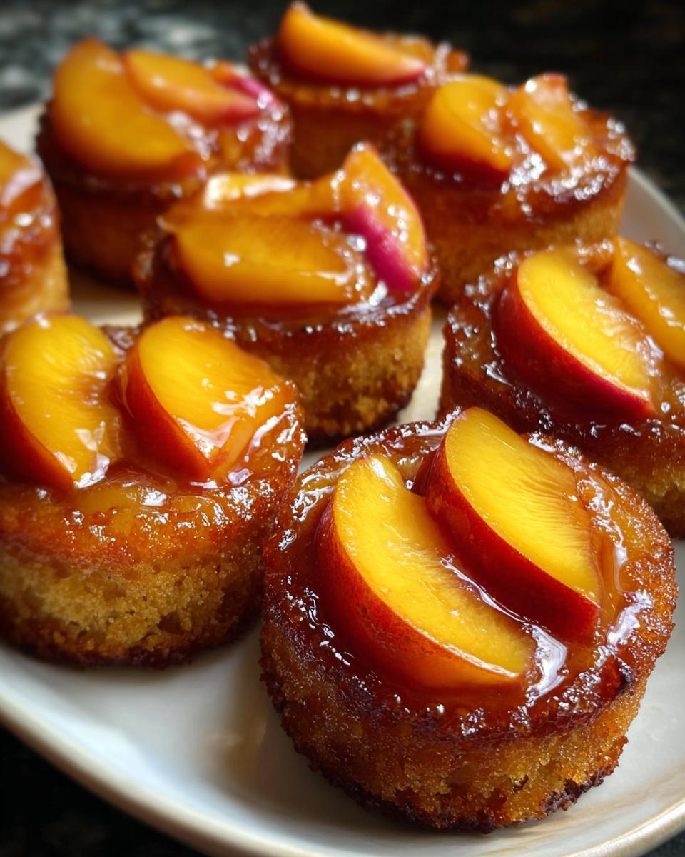 Peach Upside-Down Mini Cakes - detail 2