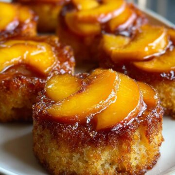 Peach Upside-Down Mini Cakes