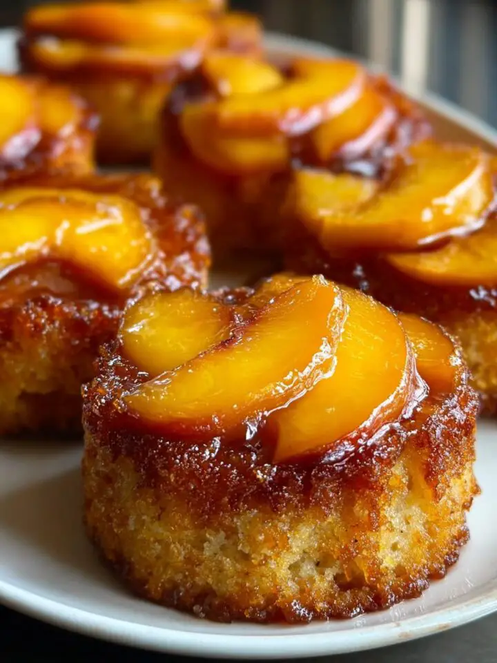 Peach Upside-Down Mini Cakes