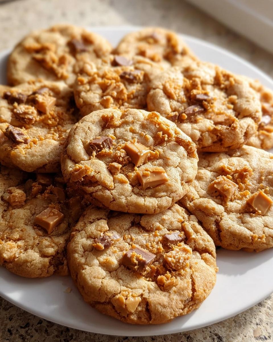 Peanut Butter Butterfinger Cookies - detail 1