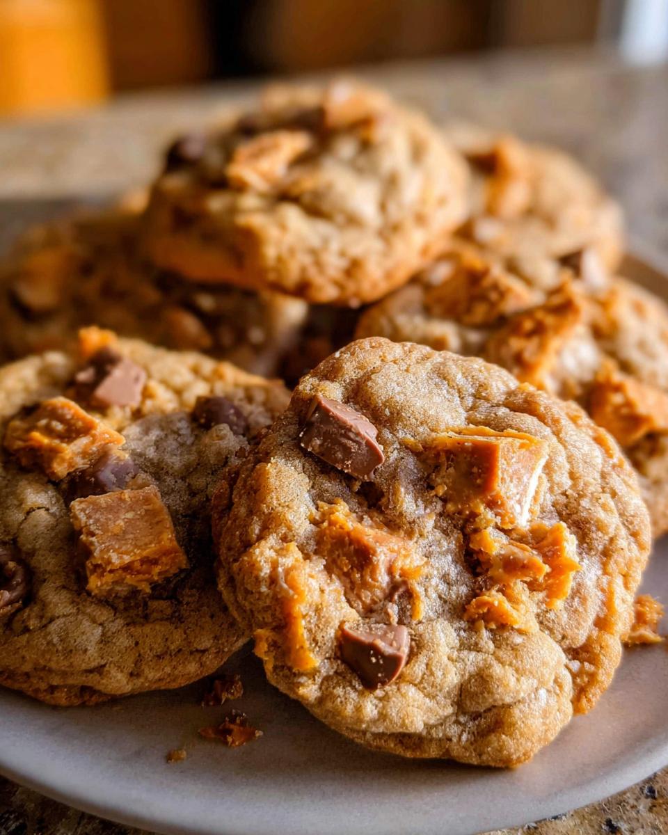 Peanut Butter Butterfinger Cookies - detail 1