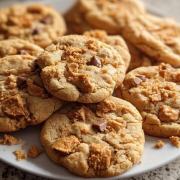 Peanut Butter Butterfinger Cookies