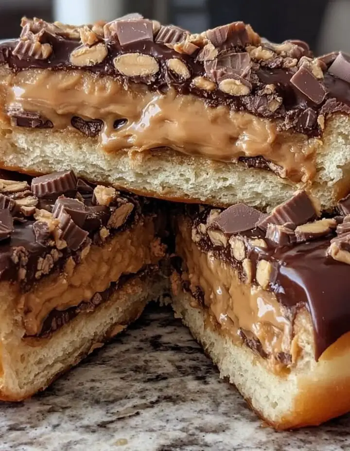 Peanut Butter Cheesecake Donut Sandwiches
