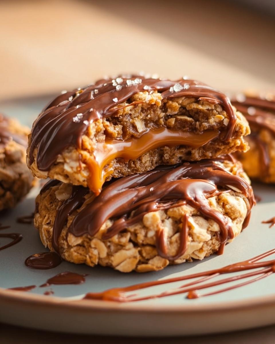 Peanut Butter Chocolate Caramel Cookies - detail 3