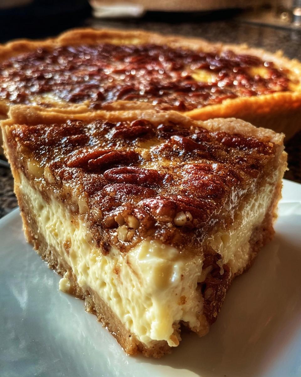 Pecan Cheesecake Pie - detail 1