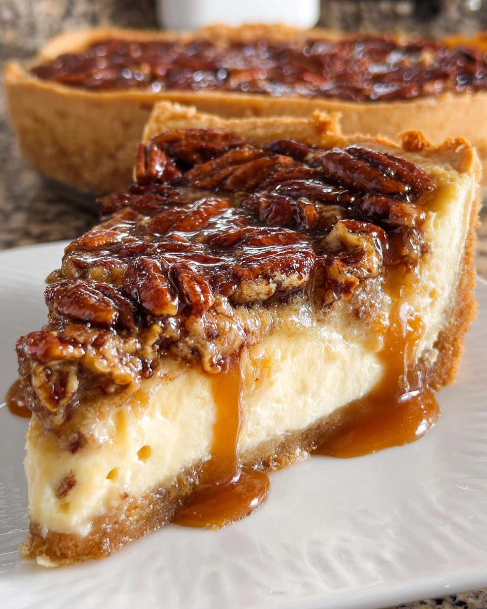 Pecan Cheesecake Pie - detail 1