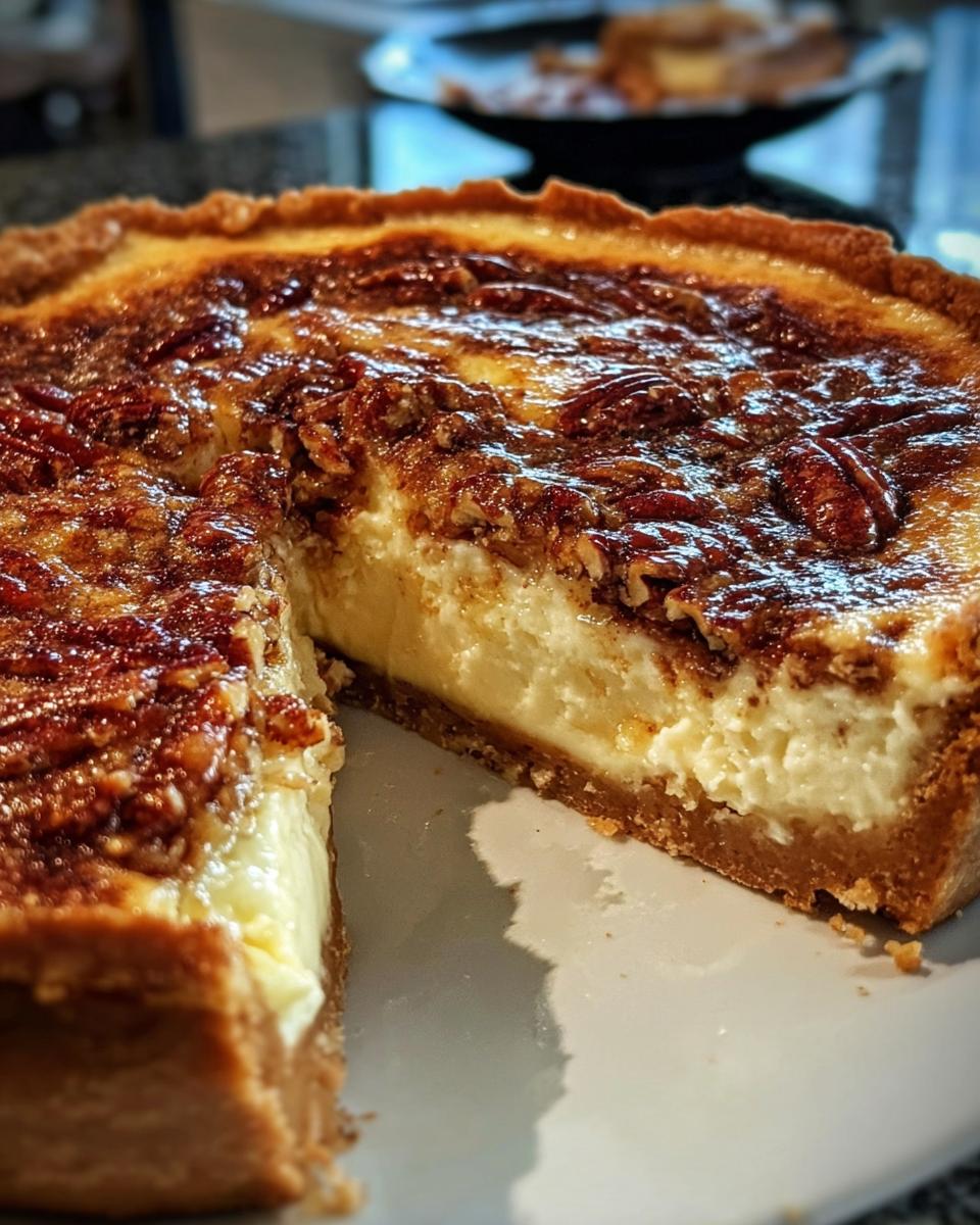 Pecan Cheesecake Pie - detail 2