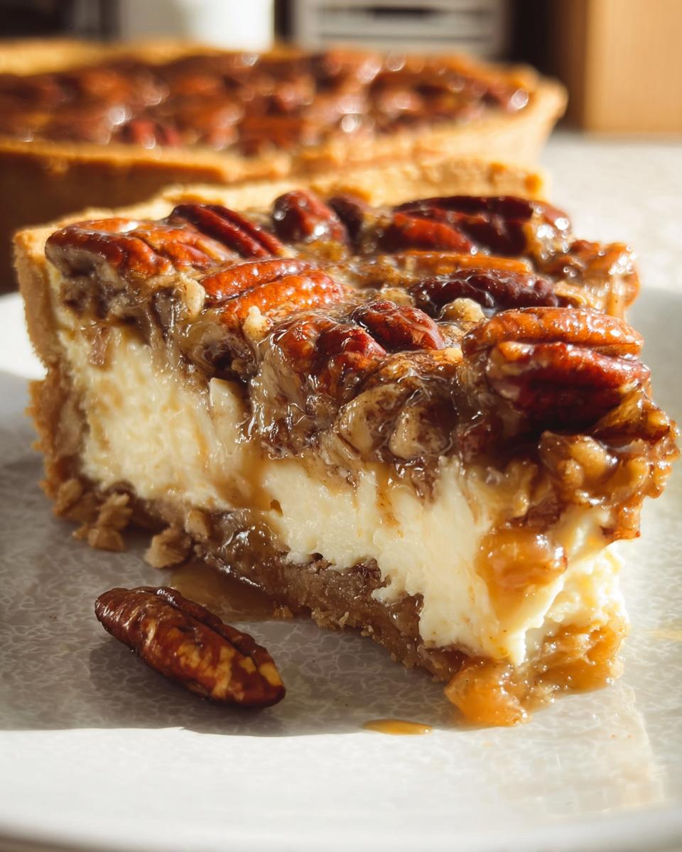 Pecan Cheesecake Pie - detail 2