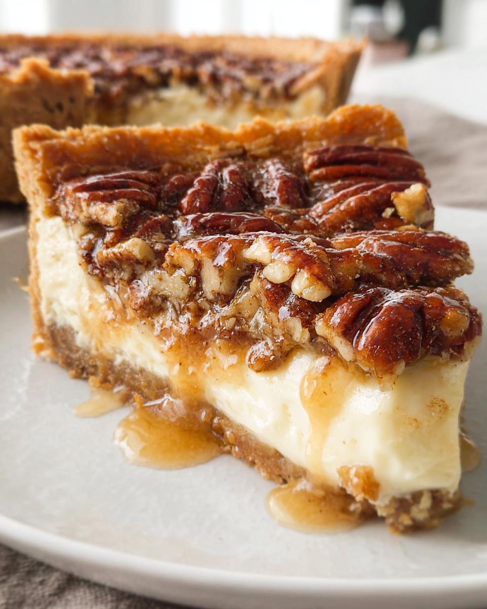 Pecan Cheesecake Pie - detail 3