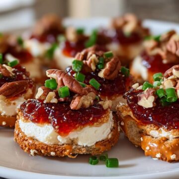 Pepper Jelly Cream Cheese Pretzel Bites