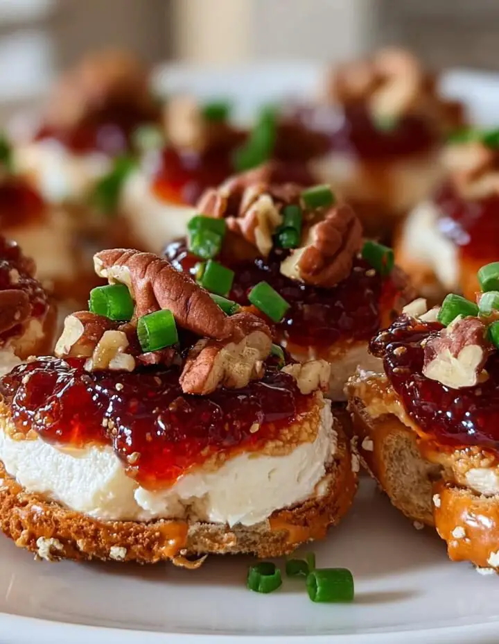 Pepper Jelly Cream Cheese Pretzel Bites