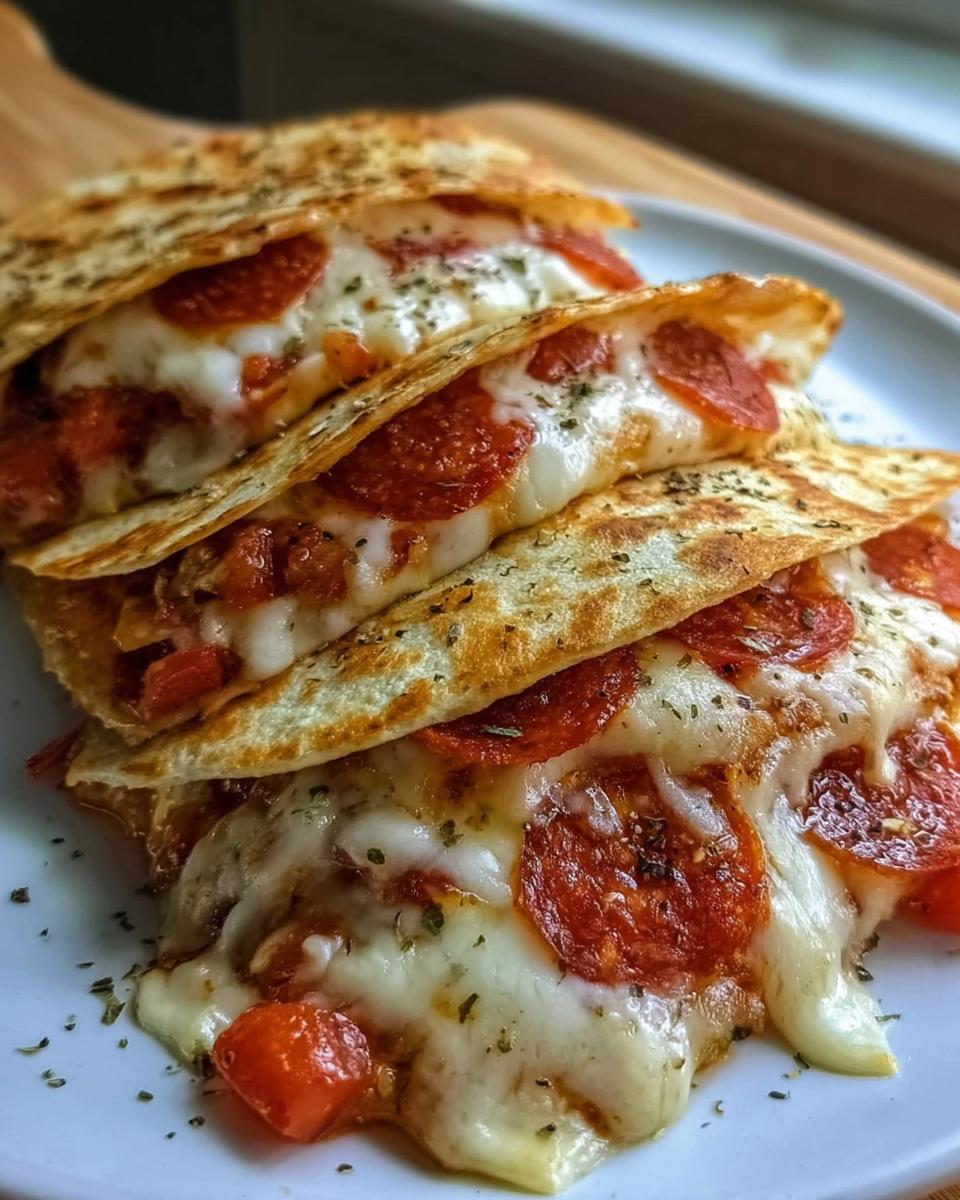 Pepperoni Cheese Pizza Quesadillas - detail 2