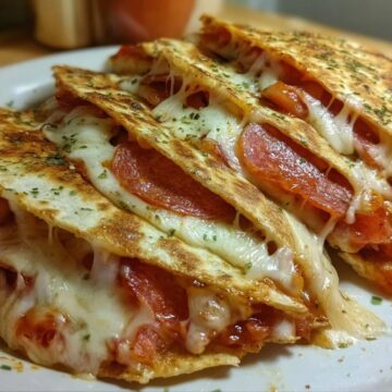 Pepperoni Cheese Pizza Quesadillas