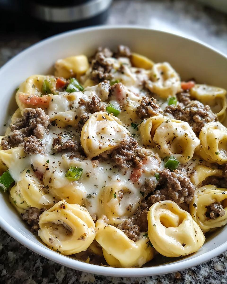 Philly Cheesesteak Tortellini Pasta - detail 1