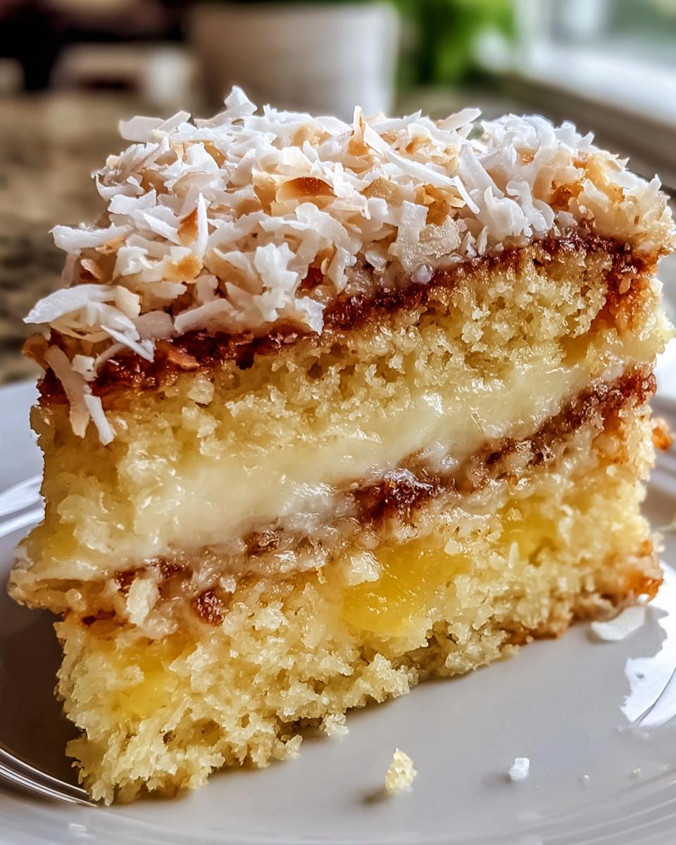 Pineapple Coconut God Bless America Cake - detail 1